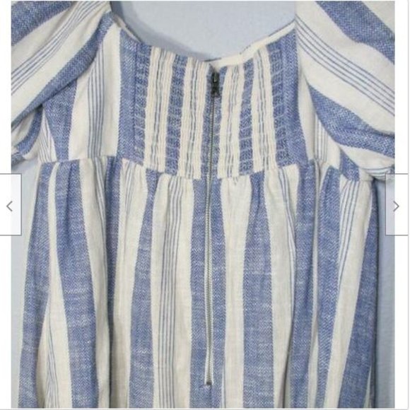 NWT Alice + Olivia Bauery Striped Puff Sleeve Midi Dress 6 - Picture 8 of 11